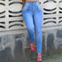 High Waist Vintage Mom Jeans For Women Slim Straight Denim Trousers Streetwear Essentials