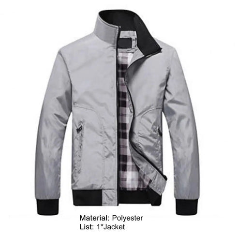 Stylish Men's Spring Jacket with Elastic Cuffs - Versatile Casual Outdoor Coat for Autumn Mountaineering Adventures
