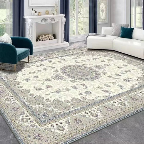 French Retro Persian Carpet Non Slip Mat for Living Room and Bedroom Rug