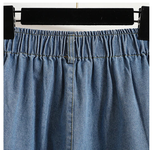 Casual Wide Leg Jeans for Women - Vintage Style Knee Length Denim Pants Perfect for Summer Outfits and Fall Jeans Outfit Ideas