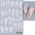 5D Embossed Nail Art Stickers - Semi-Transparent White Bowknots Adhesive Sliders for Creative Manicure Decorations and Nail Art Accessories