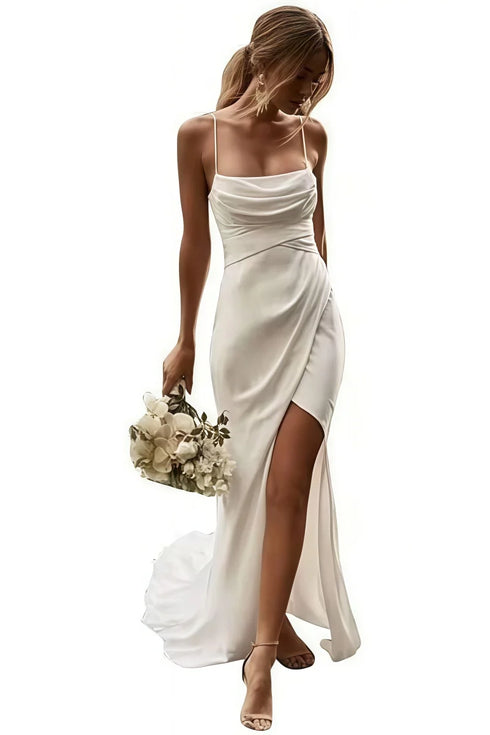 Off Shoulder Beach Wedding Dresses Chiffon Ball Gown Bridal Gown