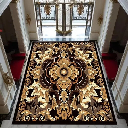 Luxury Floral Area Rug for Living Room and Bedroom Home Decoration