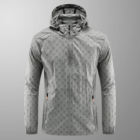 Men's Lightweight Summer Cycling Jacket - UV Protection Windbreaker for Mountain Hiking, Fishing, and Casual Sports with Quick Drying Hooded Design