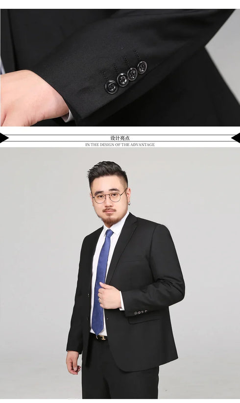 Men's Formal Suit Blazer and Pants Set for Weddings and Office Wear