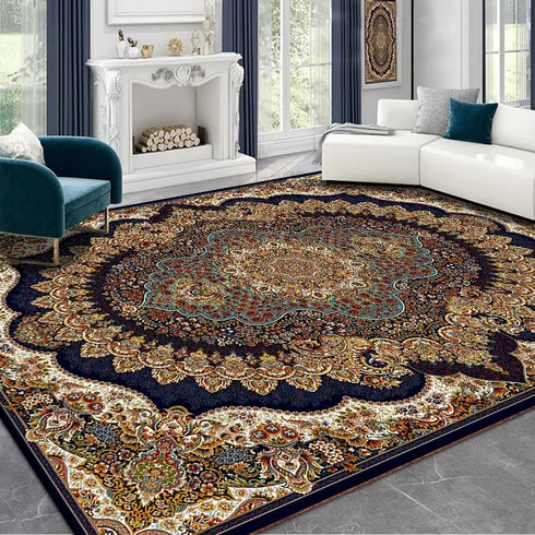 Retro Persian Style Carpet Large Area Rug for Living Room Bedroom Decoration