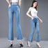 Casual Flared Jeans for Women - Spring Summer Korean Fashion with Embroidery and Elastic Waist - Perfect Outfit Ideas for Streetwear and Fall Jeans Outfits