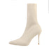 Sexy Sock Boots Knitting Stretch High Heels for Women Fashion Shoes Ankle Boots