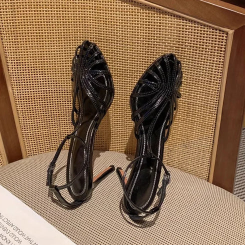 Sexy T Strap Heels For Women Sandals Narrow Band Party