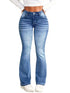 Women's Stretch Boot Cut Jeans Slim Fit Hip-Lifting Denim Trousers