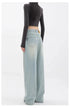 Baggy Straight Denim Pants Women Casual High Waist Vintage Jeans