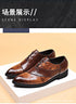 Luxury Handmade Crocodile Skin Derby Shoes for Men - Pointed Toe Lace-up Formal Business Footwear for Office & Career