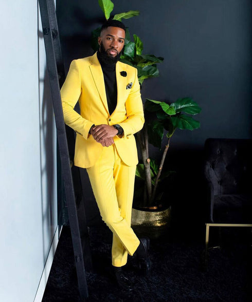 Men's Slim Fit Single Breasted Suit for Wedding and Formal Party Wear