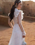 Bohemia Wedding Dresses A-Line Bridal Gowns with Flare Sleeves