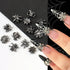 Halloween Spider Nail Art Charms - 3D Alloy Rhinestones for Stylish DIY Manicure and Nail Decor Accessories, Perfect for Gothic Punk and Retro Designs