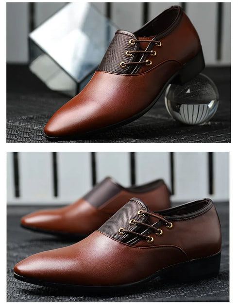 Men's Formal Leather Oxford Shoes for Business and Casual Occasions