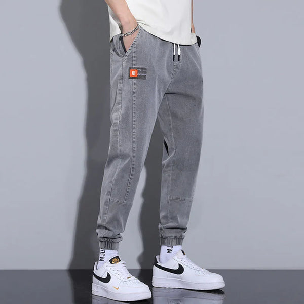 Men's Casual Denim Loose Fitting Nine Division Leggings