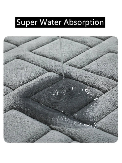 Soft Step Premium Memory Foam Bathroom Rug Absorbent Non Slip Machine Washable Quick Dry Bath Mat