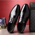 Stylish Pointed Toe British Lace-Up Patent Dress Shoes for Men - Breathable Business and Wedding Formal Footwear