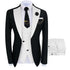 Luxury Men's Tuxedo Suit Set for Special Occasions - Stylish 3-Piece Ensemble with Jacket, Trousers, and Vest for Parties and Weddings