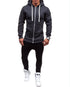 Men's Casual Zip-Up Hooded Sweatshirt Jacket - Solid Color Cardigan for Spring and Autumn, Perfect Daily Wear Outerwear & Coats