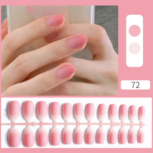 24Pcs Removable Coffin Ballet False Nails - Full Finished Press On Nail Patches for Girls, Perfect for Halloween and Everyday Wear