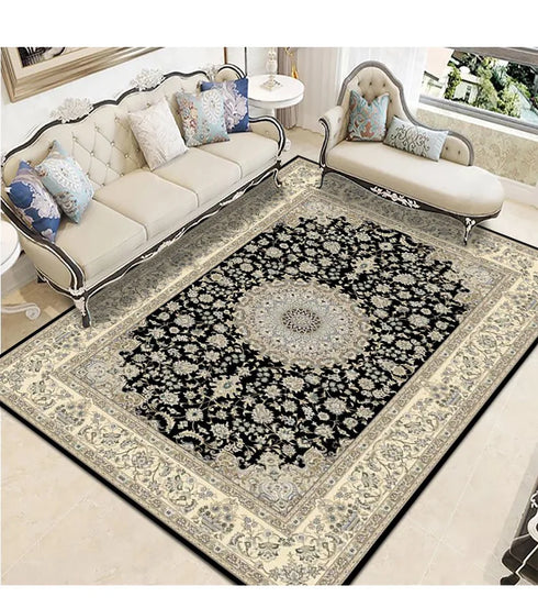 Retro Persian Carpet Blanket for Bedroom and Living Room Decor