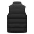 Men's Warm Sleeveless Vest Jacket for Winter - Casual Waterproof Zipper Coat with Stand-up Collar for Autumn Adventures