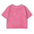 Slim Washed Cotton T-Shirt Women Casual Sport Short Sleeve Retro Tee Shirt
