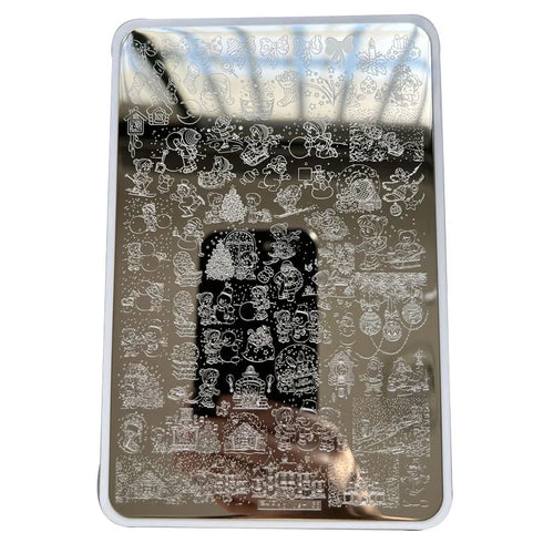 Festive Nail Art Stamping Plates with Christmas Designs - Perfect for Holiday Manicures and Creative Nail Templates