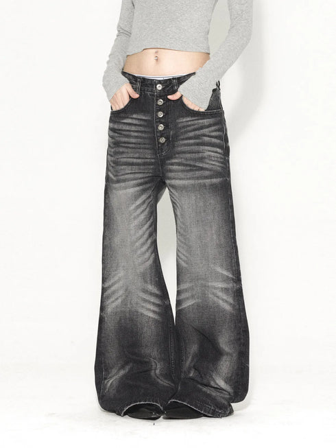 Baggy Wide Leg Jeans Loose Fit Distressed Streetwear For Women Denim Jeans Vintage Inspired Casual