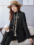 Stylish Women's Formal Pant Suit Set for Office Business Wear - Elegant Blazer and Trouser Ensemble with Pockets, Perfect for Autumn/Winter