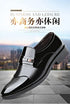 Fashionable PU Leather Slip On Formal Shoes for Men Elegant Business Casual Footwear