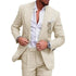 Elegant Men's Linen Suit Set - 2 Piece One Button Slim Fit for Smart Casual Events and Year-Round Style