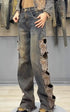 Y2K-Inspired Women's High Waist Denim Pants with Butterfly Embroidery - Loose Fit Straight Ripped Jeans Perfect for Streetwear and Fall Outfits with Jeans