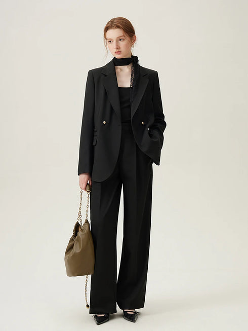 Elegant Women's Blazer Suit Jacket Set for Office Ladies - Formal Vest and Skirt Ensemble for Spring/Summer 24FS11075