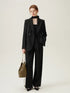 Elegant Women's Blazer Suit Jacket Set for Office Ladies - Formal Vest and Skirt Ensemble for Spring/Summer 24FS11075