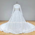 Hire Lnyer High Neck Zipper Back Lace Ball Gown Wedding Dresses