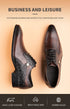 Handmade Men's Wedding Dress Brogue Shoes Genuine Leather Lace-Up Casual Fashion Footwear