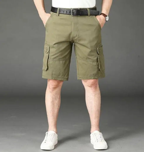 Khaki Half Men's Cargo Shorts Bermuda Designer Jogger Pants