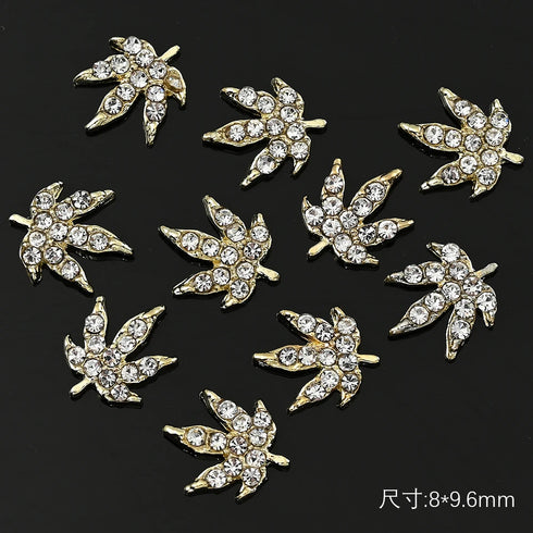 10pcs Devil's Blue Eye Nail Charms with Glitter Rhinestones for Stunning Nail Art Decoration and Manicure Accessories