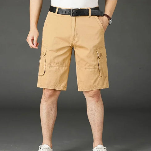Khaki Half Men's Cargo Shorts Bermuda Designer Jogger Pants