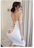 Summer Ice Silk Open Back Dress For Formal Occasions