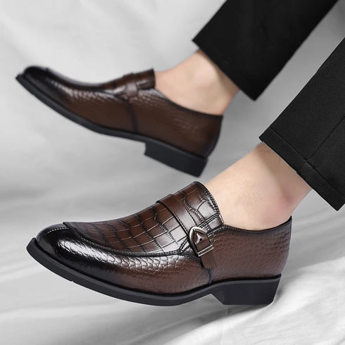 Leather Breathable Men's Casual Shoes Slip-On Loafers for Spring and Autumn