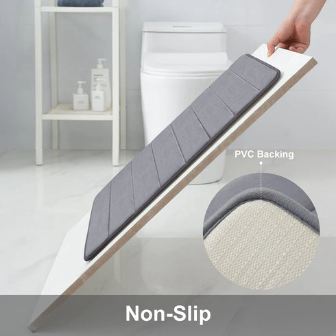 Absorbent Non-Slip Bath Mat Soft Memory Foam Bathroom Rug Machine Washable Foot Mat
