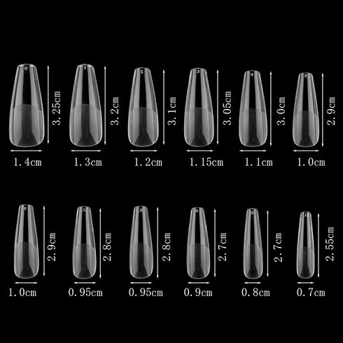 120Pcs Clear Frosted Stiletto, Almond, and Square Fake Nails - Full Coverage Gel X Coffin Manicure Tips for Stunning Autumn Nails