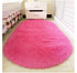 Oval Plush Rugs for Bedroom and Living Room Decor Non Slip Furry Carpet Hand Washable