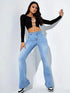 Women’s Vintage Flare Stretch Jeans - Classic High Waist Bell Bottom Denim Pants for All Season Y2K Punk Style, Perfect for Fall Outfits and Homecoming Jeans Ideas