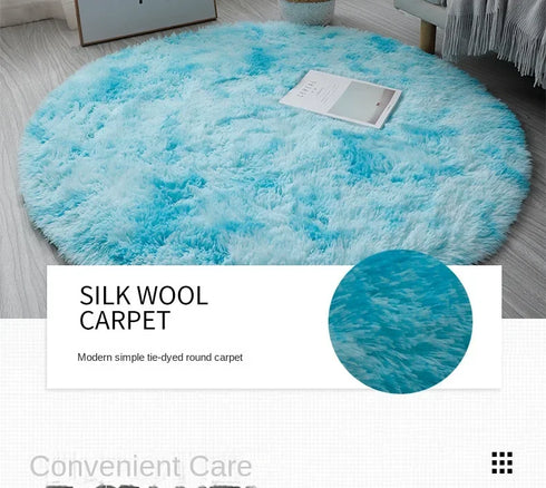 Plush Round Rug Mat for Living Room and Bedroom Home Decor