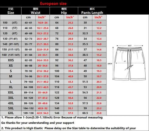 Men Summer Swimwear Beach Shorts Digital Print Surf Board Shorts